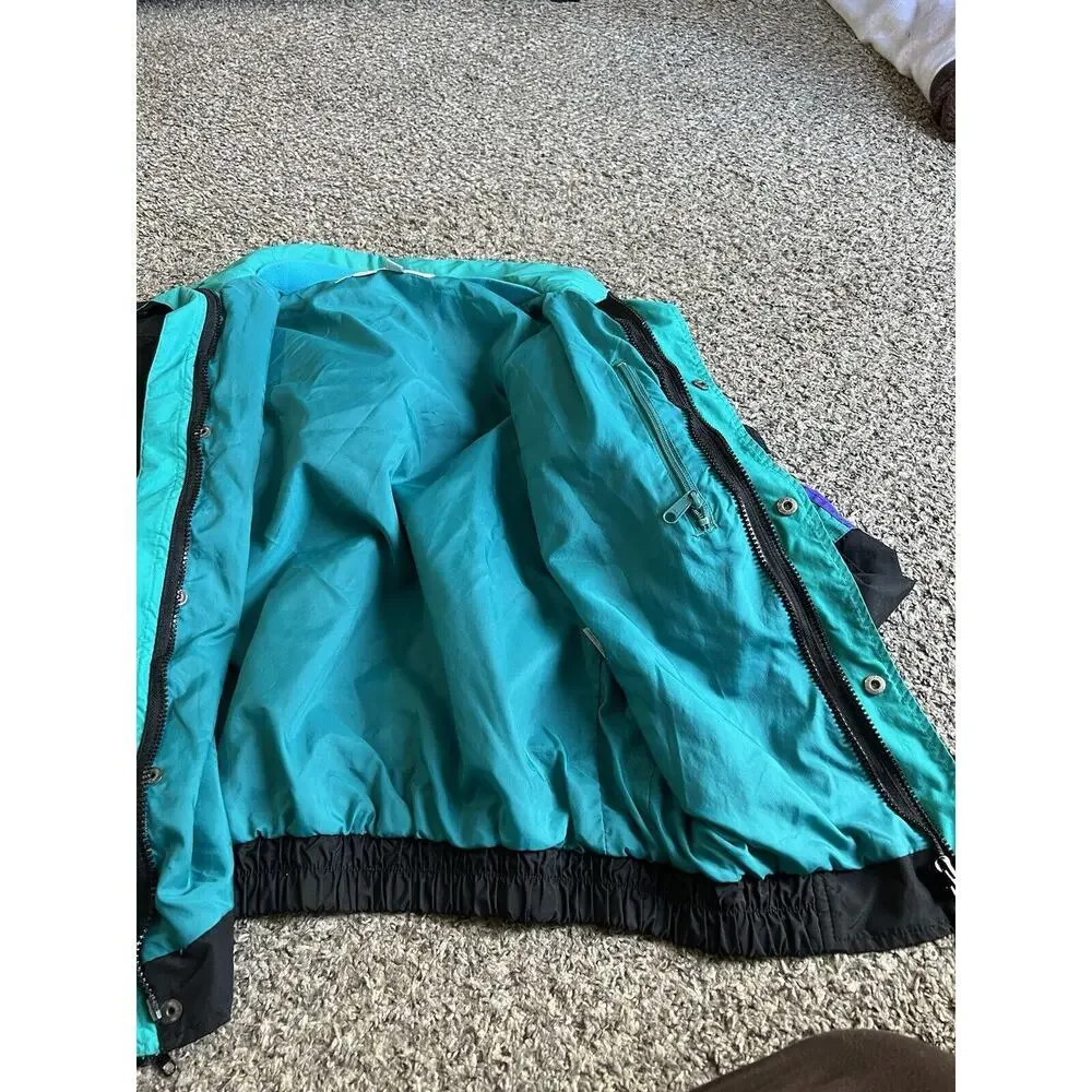 Vintage Columbia Mens Size S Bugaboo Ski Jacket Coat Shell Black Purple 90s Y2K